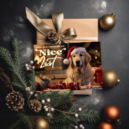 おもしろい いい子リストの犬 ペット クリスマス ホリデー