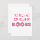 おもしろい&いけなクリスマスカード サンキューカード (正面/裏面)