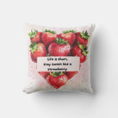 おもしろい&いちごやる気を起こさせるプリントクッション クッション (正面)