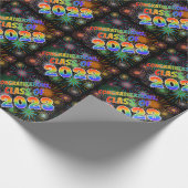 おもしろい「おめでとうございます、2023年クラス」(Fireworks) ラッピングペーパー (角)