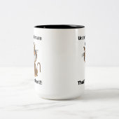 おもしろい、おもしろいことわざコーヒーマグ ツートーンマグカップ (中央)