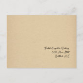 おもしろい&おもしろいスクリプトウェディングRSVPポストカード – Kraft インビテーションポストカード (裏面)