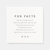 おもしろい、おもしろいファクトミニマル結婚リスト スタンダードカクテルナプキン (正面)