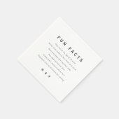 おもしろい、おもしろいファクトミニマル結婚リスト スタンダードカクテルナプキン (角)