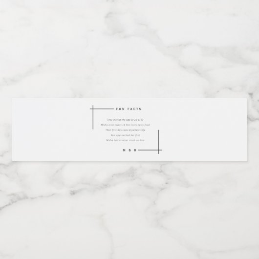 おもしろい、おもしろいファクトミニマル結婚リスト ペットボトルラベル (シングルラベル)