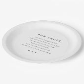 おもしろい、おもしろいファクトミニマル結婚リスト ペーパープレート (アングル)