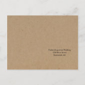 おもしろい &おもしろい出欠確認用はがき – Kraft素朴 インビテーションポストカード (裏面)