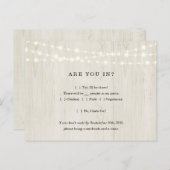 おもしろい&おもしろいRSVPはがき – 木素朴材 インビテーションポストカード (正面/裏面)