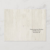 おもしろい&おもしろいRSVPはがき – 木素朴材 インビテーションポストカード (裏面)