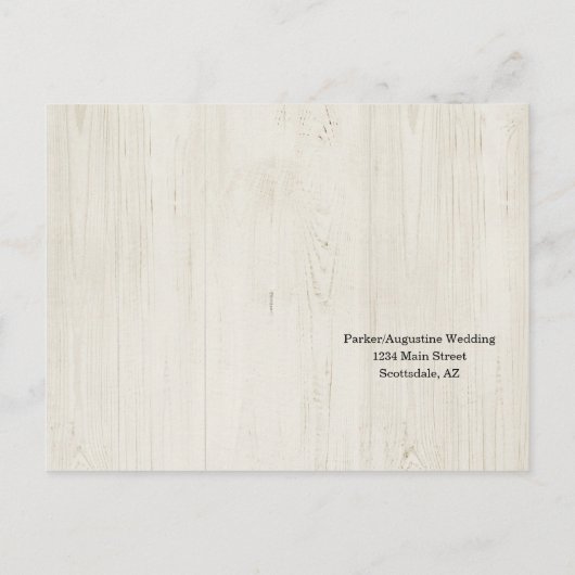 おもしろい&おもしろいRSVPはがき – 木素朴材 インビテーションポストカード (裏面)