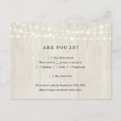 おもしろい&おもしろいRSVPはがき – 木素朴材 インビテーションポストカード (正面)