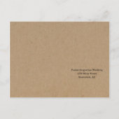 おもしろい&おもしろいRSVPポストカード – 素朴Kraft インビテーションポストカード (裏面)