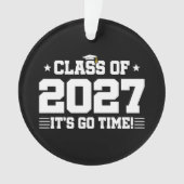 おもしろい かっこいい 卒業おめでとう 2027年度卒業生 オーナメント (正面)