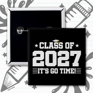 おもしろい かっこいい 卒業おめでとう 2027年度卒業生 缶バッジ