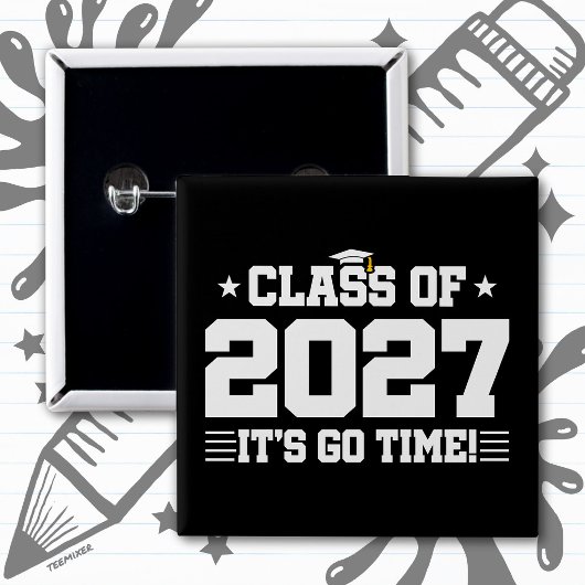 おもしろい かっこいい 卒業おめでとう 2027年度卒業生 缶バッジ