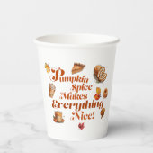 おもしろい「かぼちゃスパイスですべて素敵」フェスティバル 紙コップ (裏面)