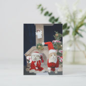 おもしろい/かわいいクリスマス子猫コンド シーズンポストカード (スタンド正面)