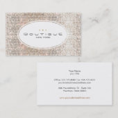 おもしろい&かわいいファッションブティックフェイクシルバーセクイン 名刺 (正面/裏面)