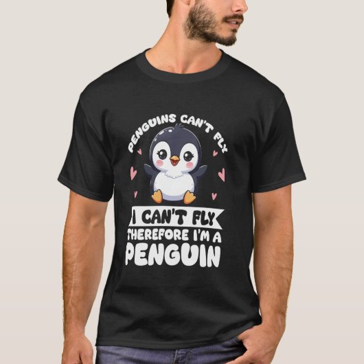 おもしろい&かわいいペンギンのグラフィック&ペンギン愛好家 Tシャツ (正面)