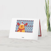 おもしろい&かわいい犬トナカイ耳クリスマスホリデー カード (裏面)