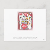 おもしろい&かわいい猫バレンタインフラットカード シーズンポストカード (裏面)