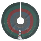 おもしろい「この季節+陽気に楽しく」 ブラッシュドポリエステルツリースカート (正面)