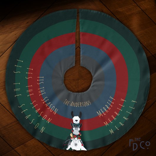 おもしろい「この季節+陽気に楽しく」 ブラッシュドポリエステルツリースカート