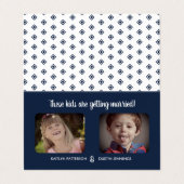 おもしろい"これらの子供"写真は日付カードを保存 名刺 (外部フラット)