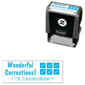 おもしろい「すばらしい訂正!」 グレーディング用ゴム印 セルフインキングスタンプ (インサイチュ)