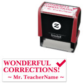 おもしろい「すばらしい訂正!」 先生スタンプ セルフインキングスタンプ (インサイチュ)