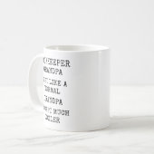 おもしろい とてもクールな会計士のおじいちゃん コーヒーマグカップ (正面左)