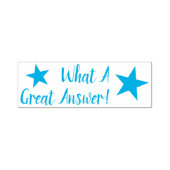 おもしろい「なんと素晴らしいう答え！」 教育者のゴム印 セルフインキングスタンプ (デザイン)