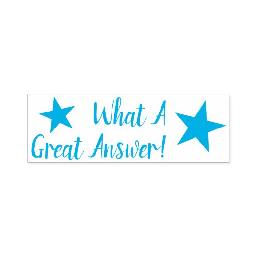 おもしろい「なんと素晴らしいう答え！」 教育者のゴム印 セルフインキングスタンプ (デザイン)