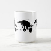 おもしろい(ばちゃばちゃ)跳ねるのフン犬 コーヒーマグカップ (中央)
