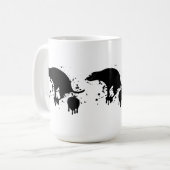 おもしろい(ばちゃばちゃ)跳ねるのフン犬 コーヒーマグカップ (正面左)
