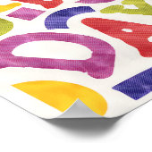 おもしろい、よくはしゃぐカラフル子供の誕生日 ポスター (角)