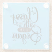 おもしろい，アフェミニンイセンの女性，上品なボガン ガラスコースター (裏面)