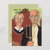 おもしろい〜アメリカゴシック記念パーティの招待状 招待状 (正面/裏面)