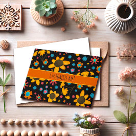 おもしろい、イエローデイジーカスタムインスピリシティノーテカード カード