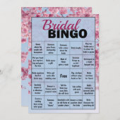 おもしろい&インタラクティブブライダルシャワービンゴカードゲーム 招待状 (正面/裏面)