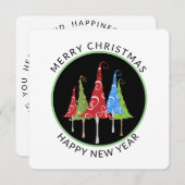 おもしろい,ウィミカルクリスマスツリーズスクエアホリデイ シーズンカード (正面/裏面)