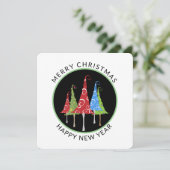 おもしろい,ウィミカルクリスマスツリーズスクエアホリデイ シーズンカード (スタンド正面)