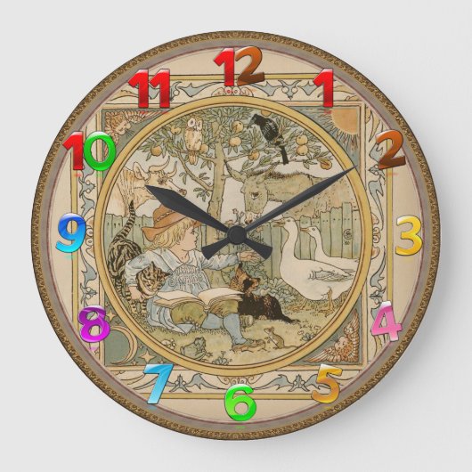 おもしろい·ウォ読ール·クロック ラージ壁時計 (正面)