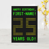 おもしろい、オタク系のネルディ「25歳!」 誕生日カード カード (黄色い花)