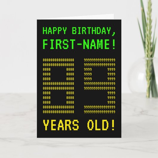 おもしろい、オタク系のネルディ「89歳!」 誕生日カード カード (正面)
