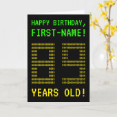 おもしろい、オタク系のネルディ「89歳!」 誕生日カード カード (黄色い花)