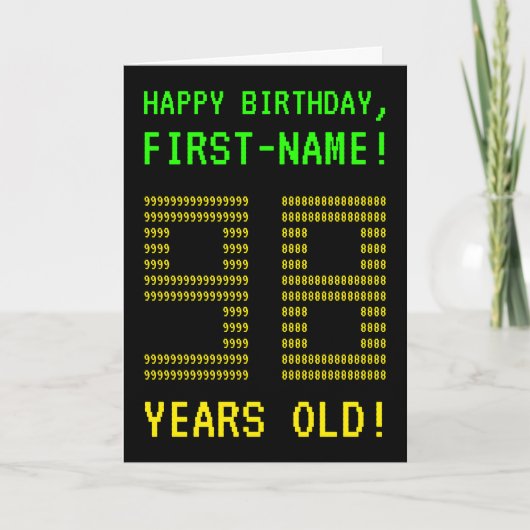 おもしろい、オタク系のネルディ「98歳!」 誕生日カード カード (正面)