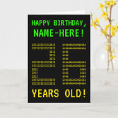 おもしろい、オタク系の、真面目な"26歳!" バースデー・カード カード (黄色い花)