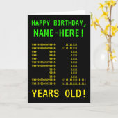 おもしろい、オタク系の、真面目な"91歳!" バースデー・カード カード (黄色い花)