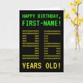 おもしろい、オタク系の、真面目な"96歳!" バースデー・カード カード (黄色い花)